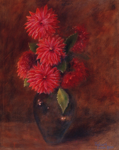 Dahlia Flowers -Original Painting