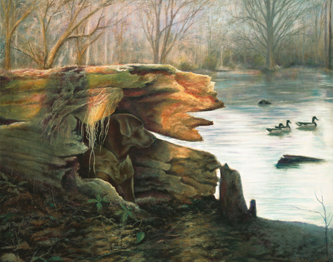 The Perfect Duck Blind - Original Painting