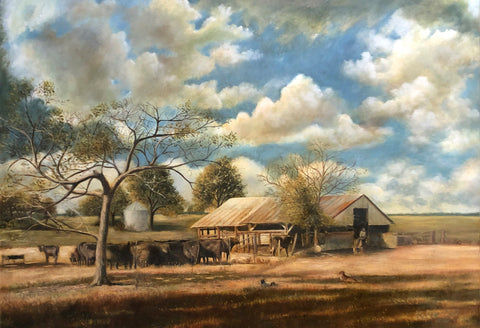 Tending the Cattle - Original Painting