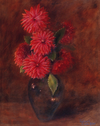 Dahlia Flowers - Canvas Print