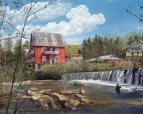 Fly Fishing Shoulderbone Creek - Original Painting